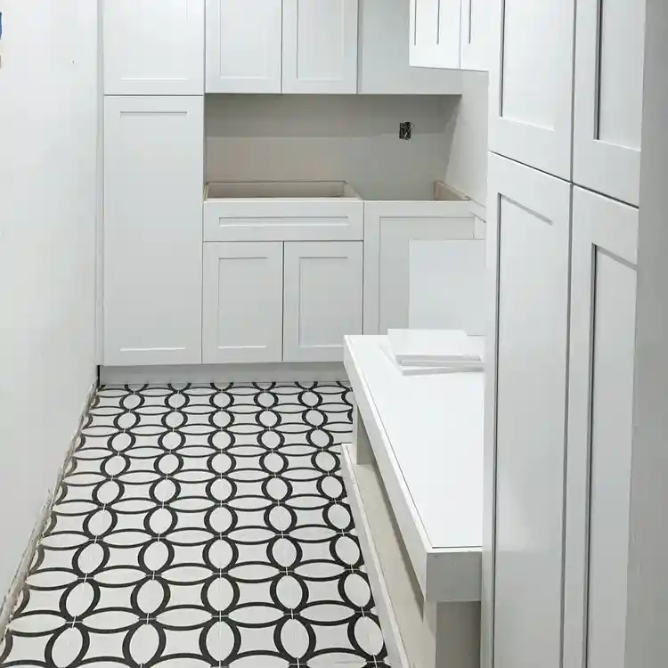 New patterned tile flooring